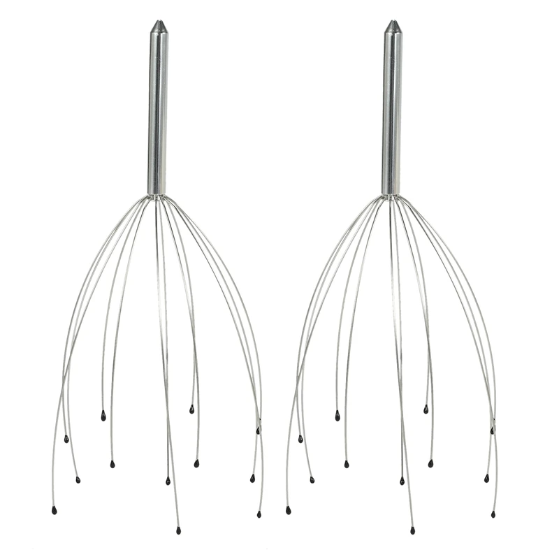 

2X Silver Head Scalp Neck Stress Relax Massager