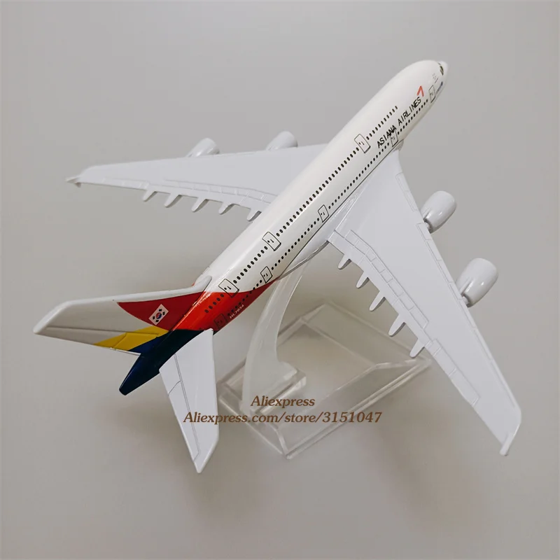Сплав металла Korean Air Asiana авиакомпаний A380 литья под давлением модель самолета Airbus