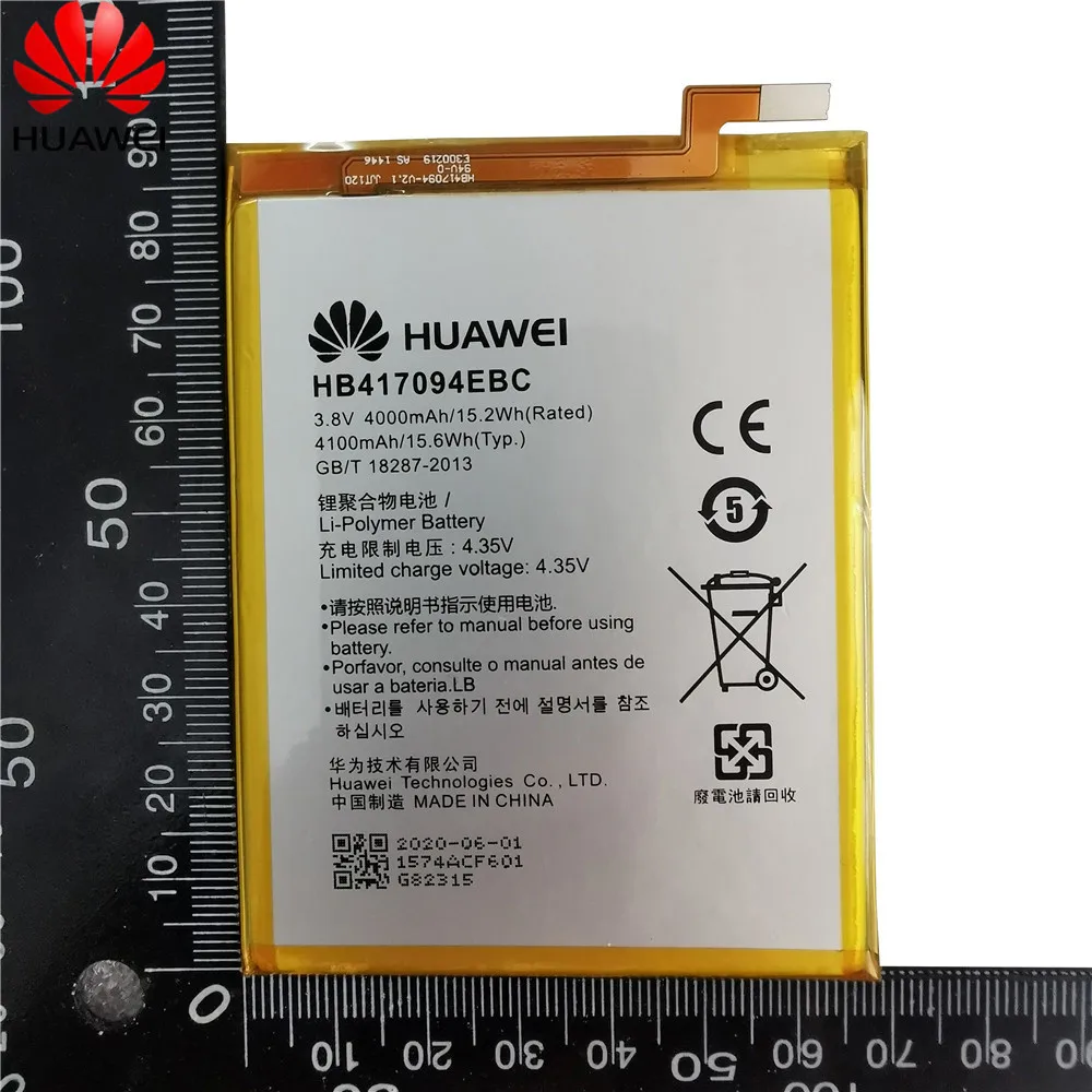 Оригинальный Для Huawei HB417094EBC литий ионный аккумулятор для телефона Ascend Mate 7 MT7 TL00 TL10