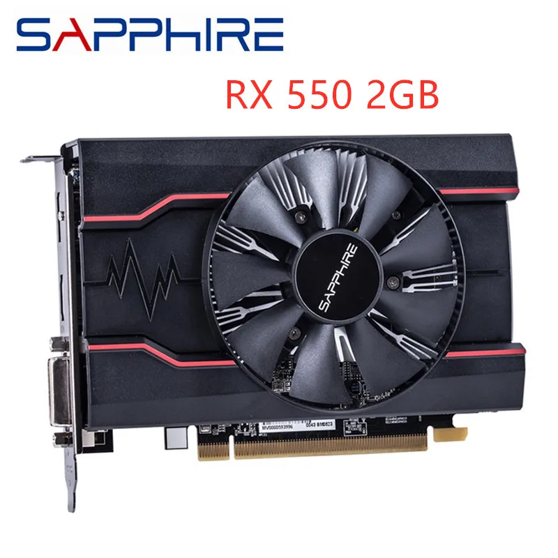 

Used SAPPHIRE RX 550 2GB Video Cards GPU For AMD Radeon RX500 2GB GDDR5 Graphics Cards PC DisplayPort HDMI DVI 128bit PCI-E X16