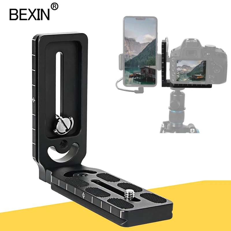 

Универсальная L-образная пластина кронштейна для камеры быстросъемная пластина L-образная пластина для крепления к DSLR адаптеру держатель д...