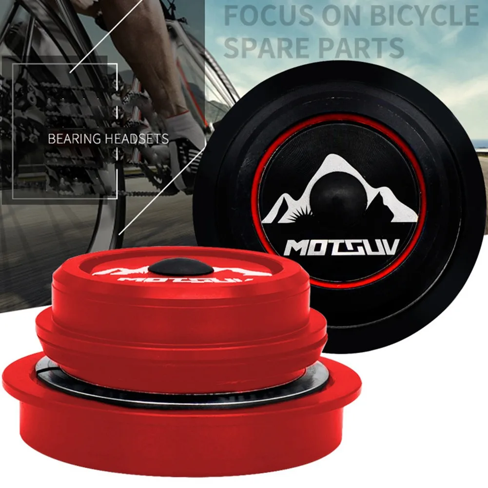 

MOTSUV MTB Mountain Bike Bearing Headset 44-55MM Tapered/Straight Tube Fork Aluminum Alloy Mountain Bike Parts Bicicleta