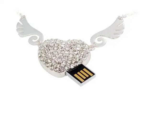 Angel Heart хит продаж Модная бижутерия Usb флеш-накопитель 1 ТБ подарок 16gb 32gb Menory карта 2