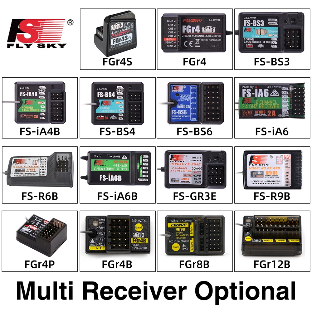 

Flysky FGR4S FGR4P FGR4B FS-GR3E FS-R6B FS-iA6 FS-iA6B FS-BS6 FS-R9B RC Receiver for Flysky FS-i6 FS-GT3B PL18 NB4 Transmitter