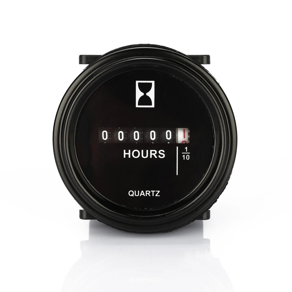 Цифровой счетчик часов водонепроницаемый круглый измеритель 2 3 дюйма 12 В 24 для