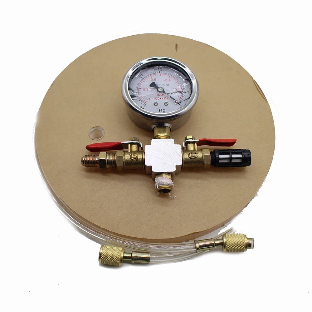 

5L Stainless Steel Vacuum Chamber 1.5 Gallon Vacuum Defoaming Barrel for Epoxy Resin AB Glue Y