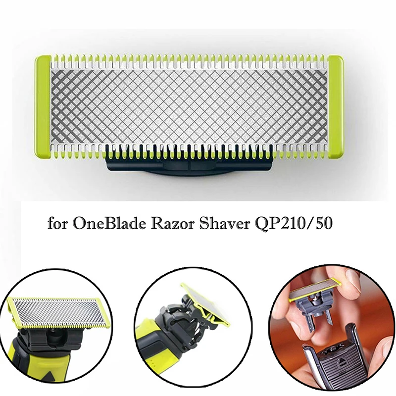 Men Manual Beard Shaver Head Replacement Blade Trimmer Blades Spare Parts For QP210-QP6523 OneBlade Razor | Красота и здоровье