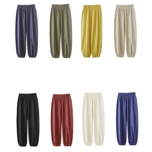 Loose Cotton Linen Women's Harem Pants Breathable Ankle-length Trousers casual harem pant