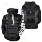 2020 с длинным рукавом 3D с принтом супер солдат Зимние толстовки с капюшоном, куртка с капюшоном, одежда