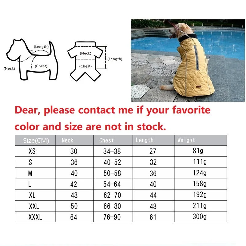 

Winter Hunting Dog Vest Retro Design Cozy Dog Clothes Reflective Pet Jacket Fit For Medium And Large Dogs Warm Puppy Coat