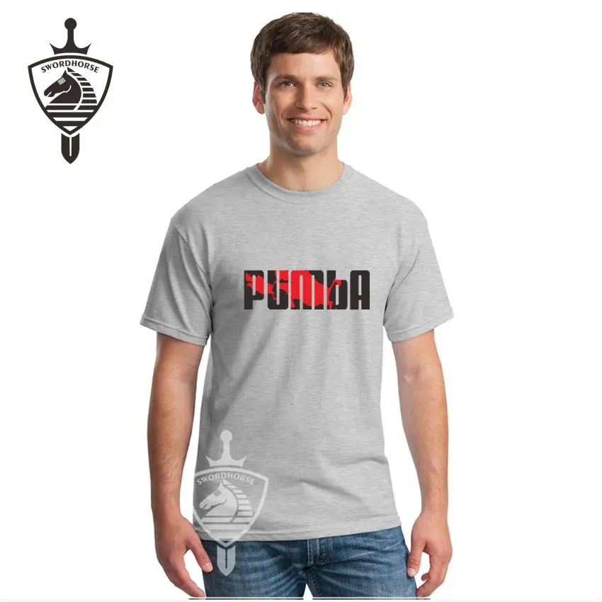 PUMBA новинка Мужская модная футболка для отдыха много цветов мужчин короткий