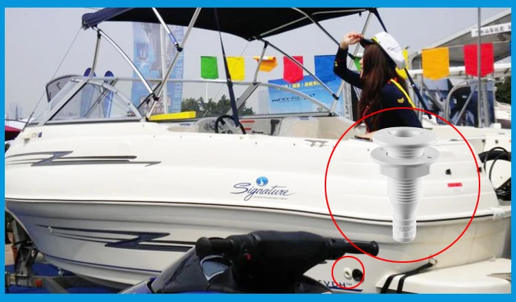 

4X Nylon Plastic Thru Hull Bilge Fitting For Bilge Pump Aerator Hose of Boat Marine Yacht Sail RV Camper Truck 3/4 to 1 inch