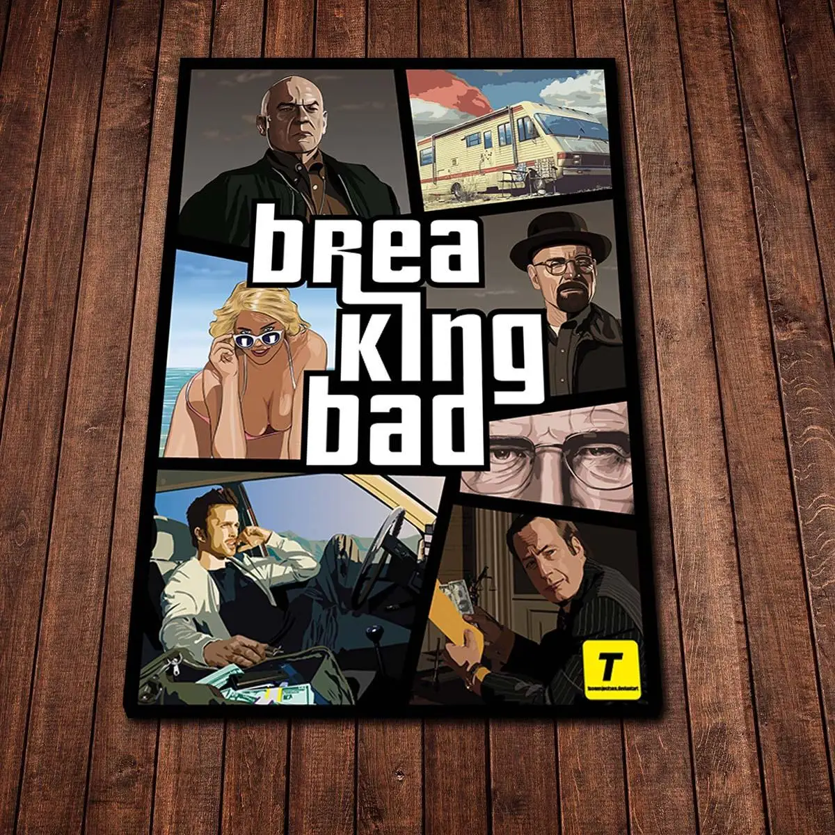 Kopen Grote Art Foto Canvas Gedrukt Schilderij Modern Breaking Bad Gta Stijl Poster Muur Poster Voor Woonkamer Inrichting 5Y