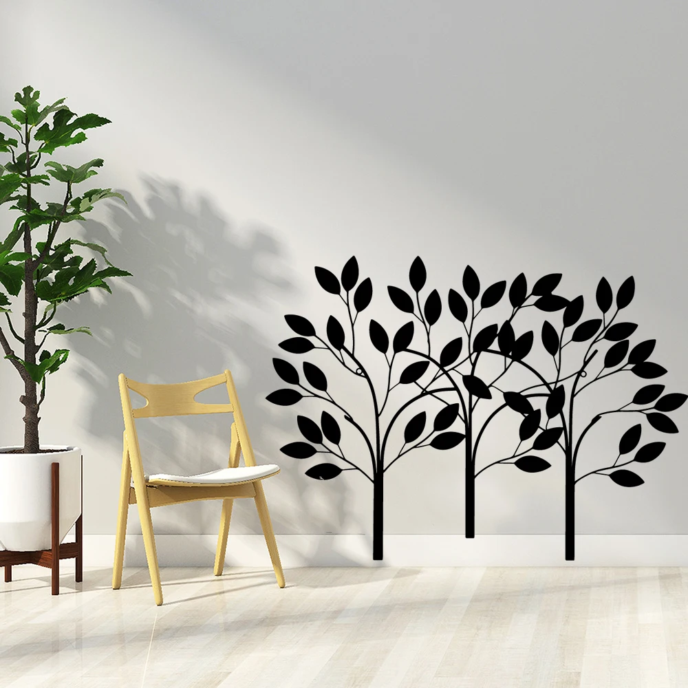 Нежные самоклеящиеся виниловые обои с изображением молодых деревьев для детской