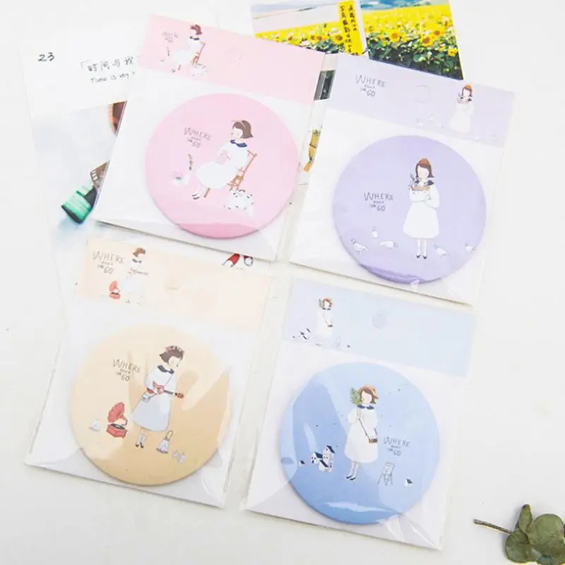 Мода мультфильм прекрасный портативный компактное зеркальце для макияжа