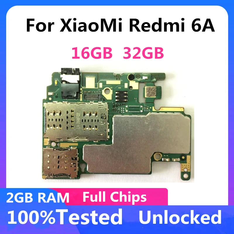 Разблокированная материнская плата для XiaoMi Redmi 6A оригинальная основная