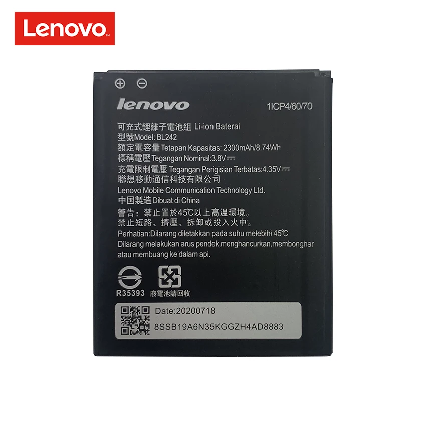 Для Lenovo A6010 батарея 2300 мА/ч BL242 резервный аккумулятор высокого качества Замена для