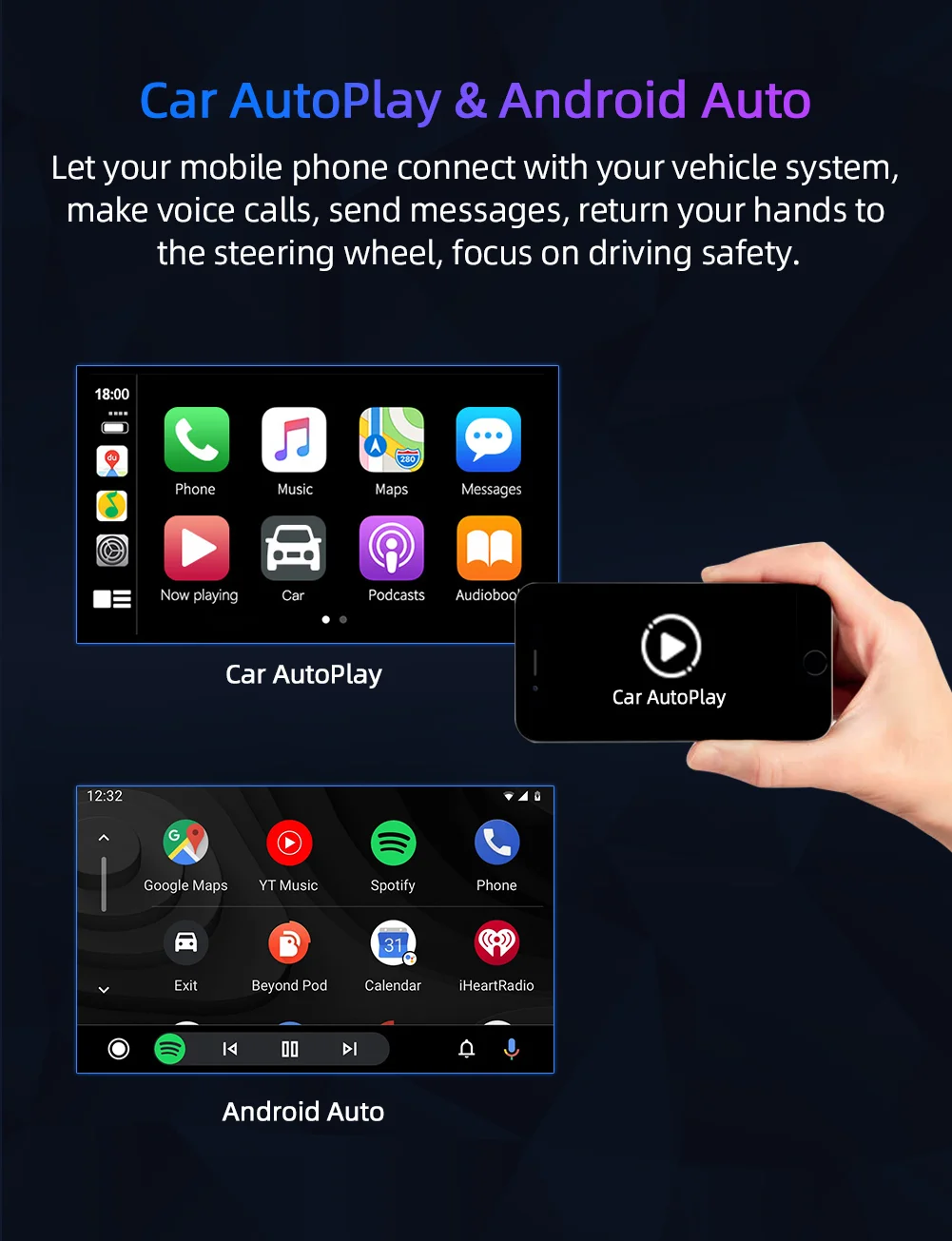 Автомагнитола Bosion 2DIN Android 4 + 64 ГБ DSP Carplay для VW Volkswagen Touareg 2002-2010 автомобильный