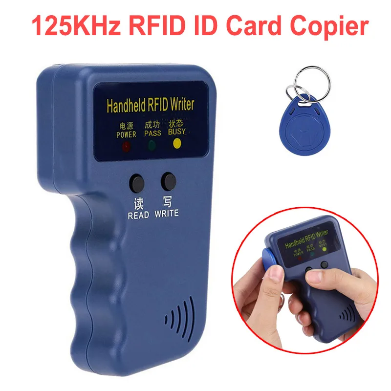 Дверный Ручной 125 кГц RFID Дубликатор копировальный аппарат писатель программист считыватель ID карты запись; копирование дубликатор+ 10 шт. метки с перезаписью карты