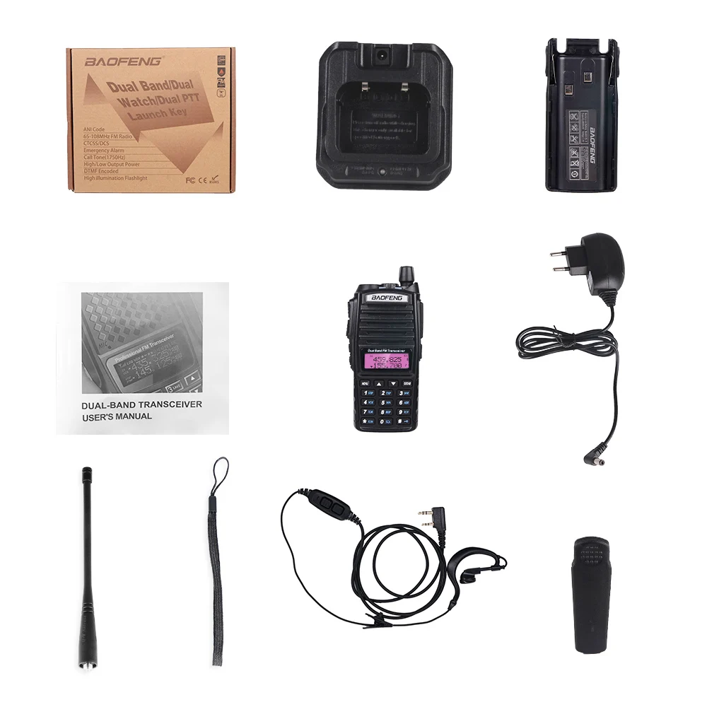 10 км Baofeng Dual Band иди и болтай Walkie Talkie “иди UV-82 FM трансивер двухстороннее радио