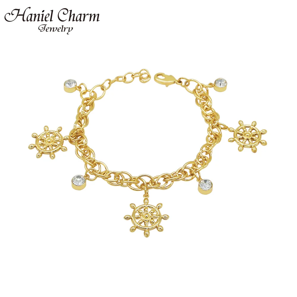 Новое поступление элегантные браслеты Haniel популярные позолоченные цепочки для