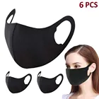 Черная защитная маска для лица для женщин, многоразовая маска для косплея на Хэллоуин, моющиеся шапочки для рта, тканевая маска, маска