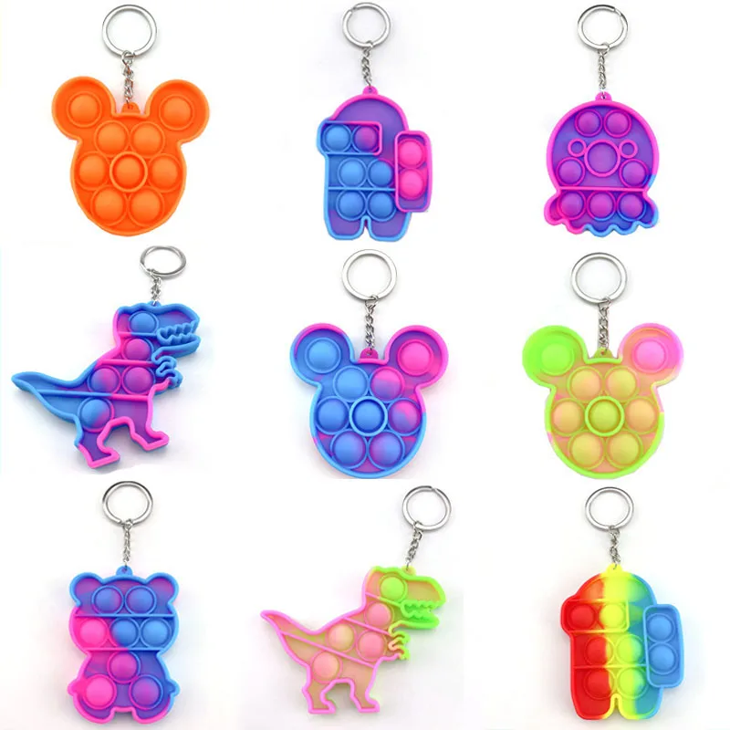 Красочные Figet Игрушки Брелки простой улыбающегося стресс антистресс ослабитель