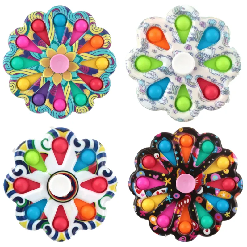 

Colorful Pops Fidget Toys Spinner Stress Relief 12 Sides Spinner Its 1Pop Stress Relief Fidget Toys for Anxiety