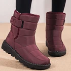 Женские ботинки, новинка 2021, зимние ботинки на платформе, теплая обувь для снега, женские водонепроницаемые ботильоны, женская обувь