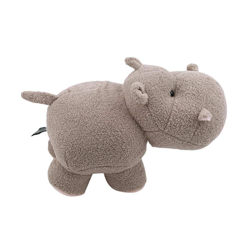 

20cm Height Cute Big Plush Toy Length 15cm Cute Long Nose Elephant Figurine Hippo Plush Toy Birthday Christmas Gift