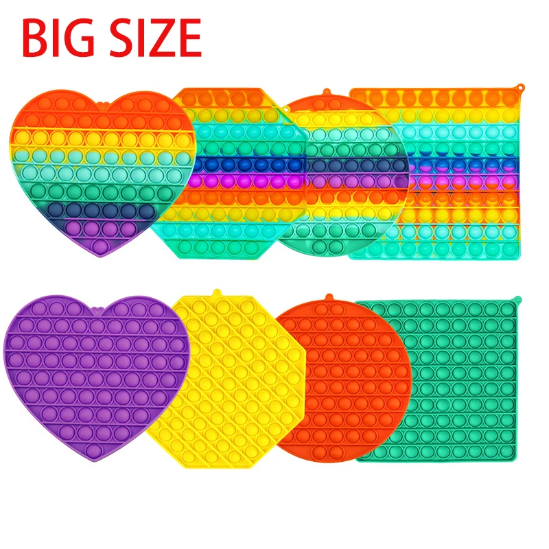 

Big Size Push Pop Bubble Sensory Fidget Toys Autism Need Squishy Stress Reliever Adult Kid Anti-Stress Fidget Reliver Gift