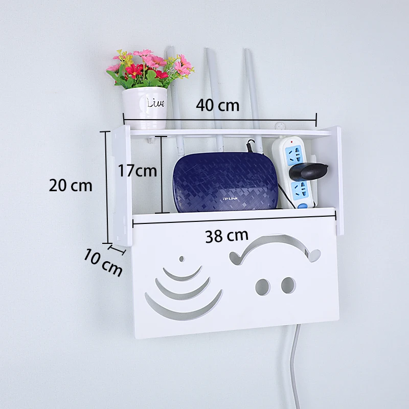

creative collection living room wall hanging decoration stacks rack shelf storage TV set-top socket cover box cabinet