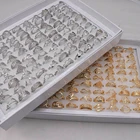 Оптовая продажа, 50 шт.лот, полое сердце, любовь, корона, цветок, смешанный стиль, модные кольца для женщин, свадебный подарок, ювелирные изделия