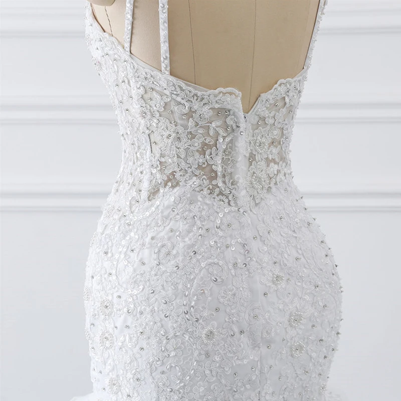 Miaoduo Зауженное платье свадебное 2021 сексапильные бретельки и ремешками через