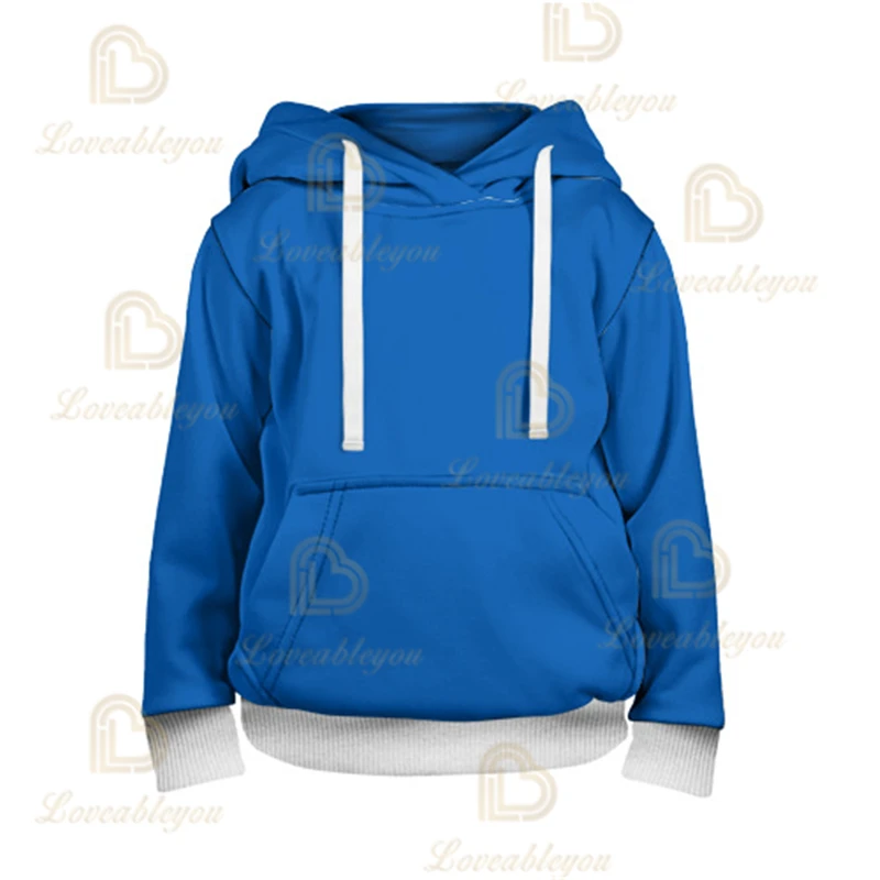 Голубые детские толстовки с капюшоном и 3D-принтом Леон из игры стрельбы