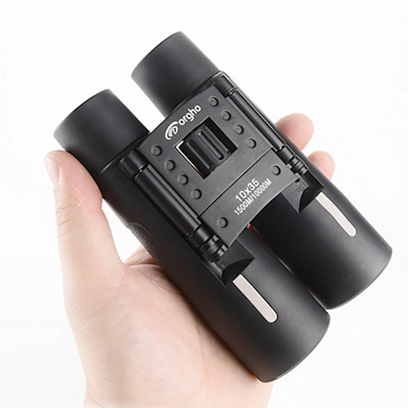 Карманный бинокль, телескоп 10x35 с сумкой для переноски, Черный HD водонепроницаемый бинокль для походов, охоты, наблюдения за птицами