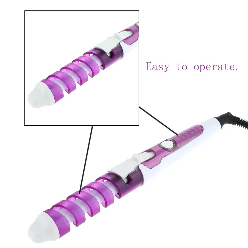 Электрические щипцы для завивки спиральных волос с керамическим покрытием