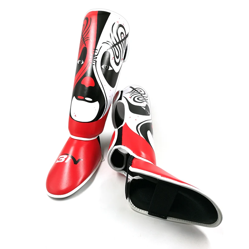 Китайский опера Макияж для лица боксерские защитные голени ПУ лодыжки протектор