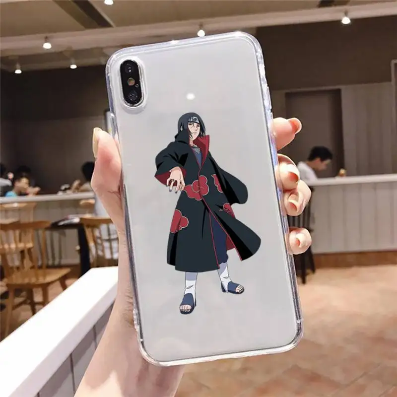 

Anime Naruto Uchiha Itachi Phone Case Transparent soft For iphone 5 5s 5c se 6 6s 7 8 11 12 plus mini x xs xr pro max