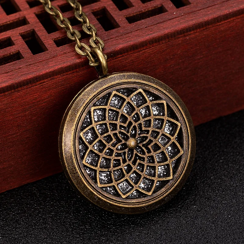 Бронзовая подвеска для ароматерапии ожерелье духи эфирное масло диффузор ретро