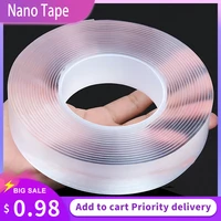 1235m nano tape tracsless double sided tape transparent no trace reusable waterproof adhesive tape cleanable home gekkotape