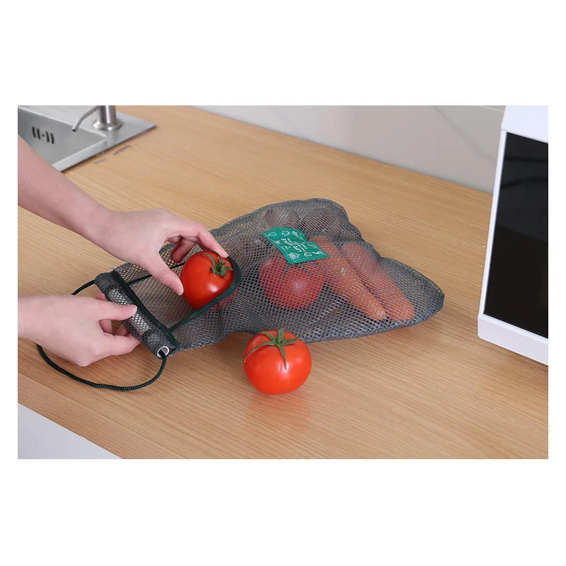 

Creative Reusable Storage Hanging Bag Fruit Vegetable Grocery Bag Easy Wash Nylon Mesh String Handbag Kitchen Sundry Bag