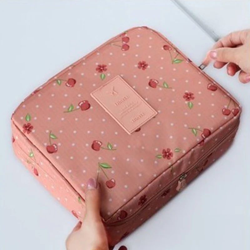 

Travel Portable Large-Capacity Wash Bag Multi-Layer Storage Square Bag Thick Waterproof Skin Care Cosmetic Bag 009