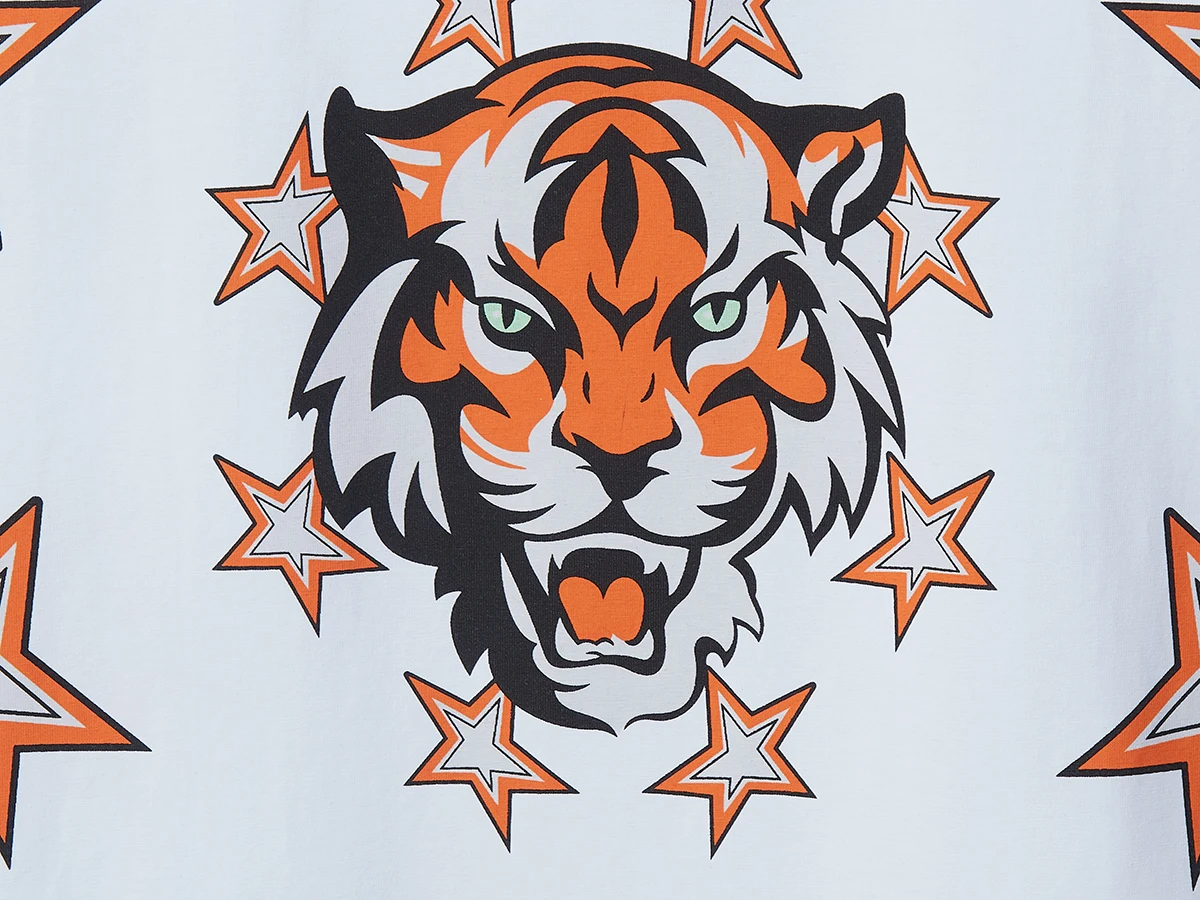 

2021 summer new star tiger print t-shirt men 100% cotton breathable comfortable tops plus size high quality tshirt SJ170711