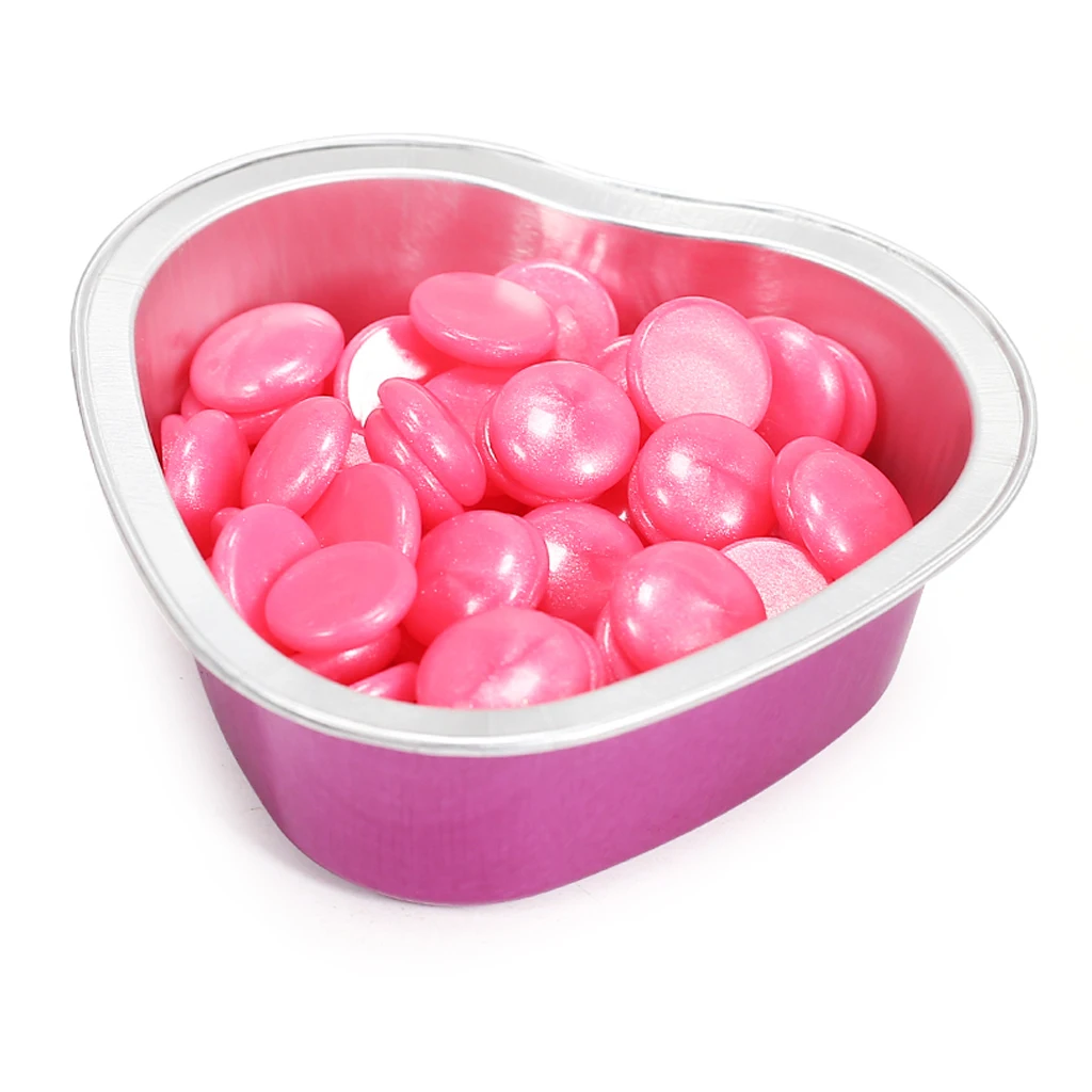 

10Pcs Wax Beans Melting Bowl Film Heating Bowl Aluminum, Heart