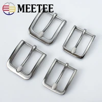 3540mm meetee stainless steel mens belt pin buckle for diy leathercraft cowboy jeans waistband head clothing sewing accessories