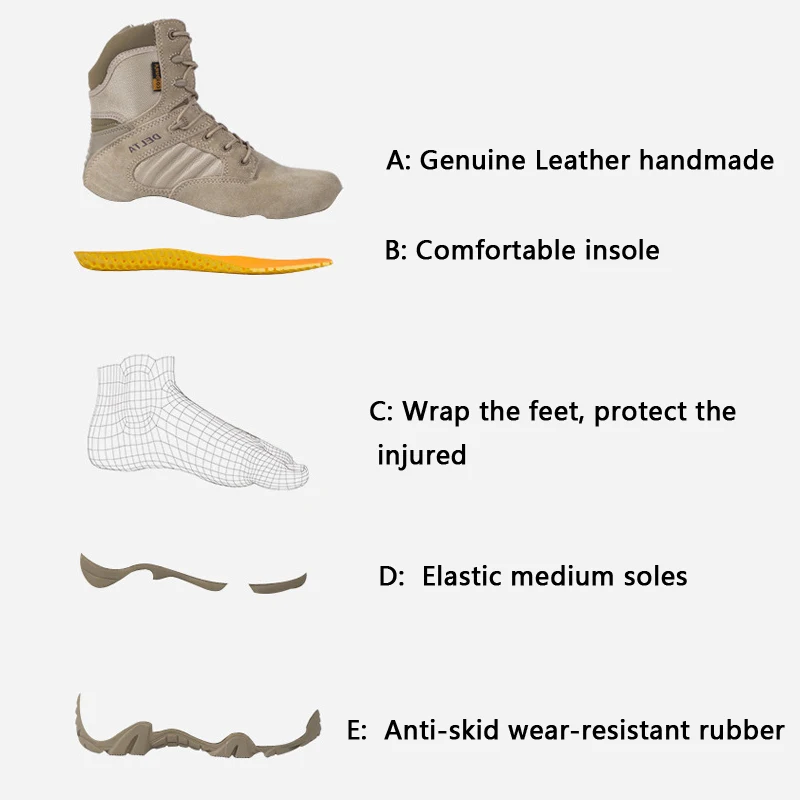 Мужские уличные кроссовки для пеших прогулок защитная обувь высокого качества с