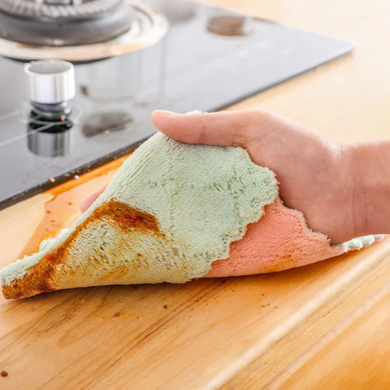 2/3 шт. абсорбент толще губки тряпка из микрофибры Кухня Блюдо тканью Посуда