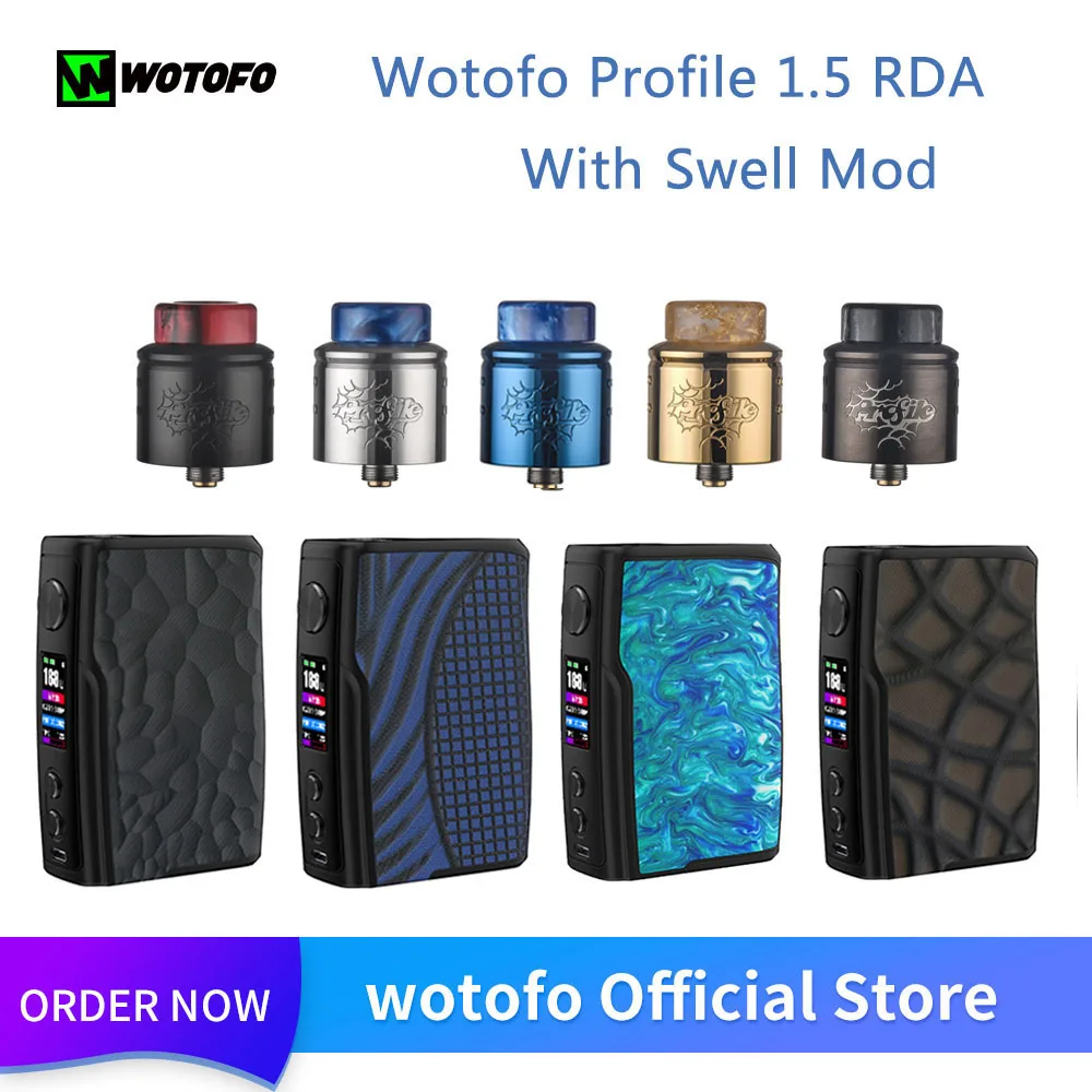 Оригинальный Wotofo профиль 1 5 RDA бак атомайзер 510 нить с нахлест водонепроницаемый