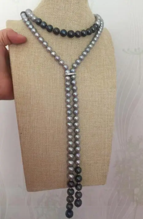 

Jewelry new design south sea round multicolor pearl necklace 48inch